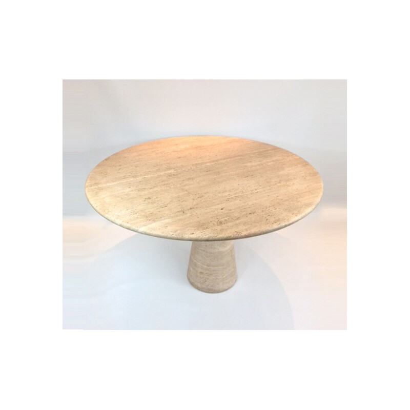 Dining table en travertine, Angelo MANGIAROTTI - 1970s