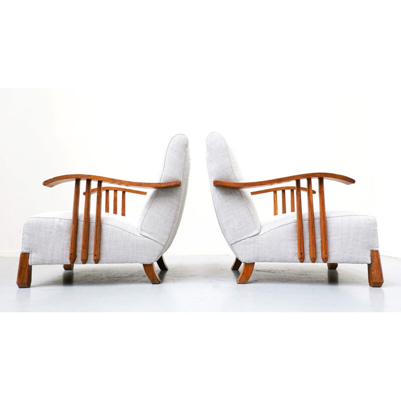 Pair of italian armchairs vintage, 1950s