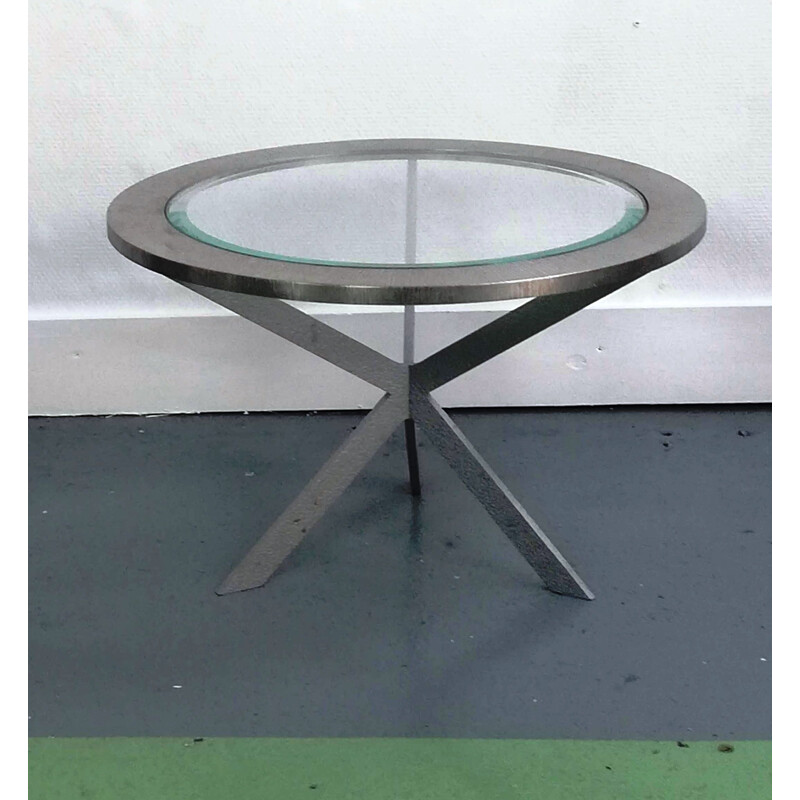 Mesa de café La Roche Bobois de vidro vintage