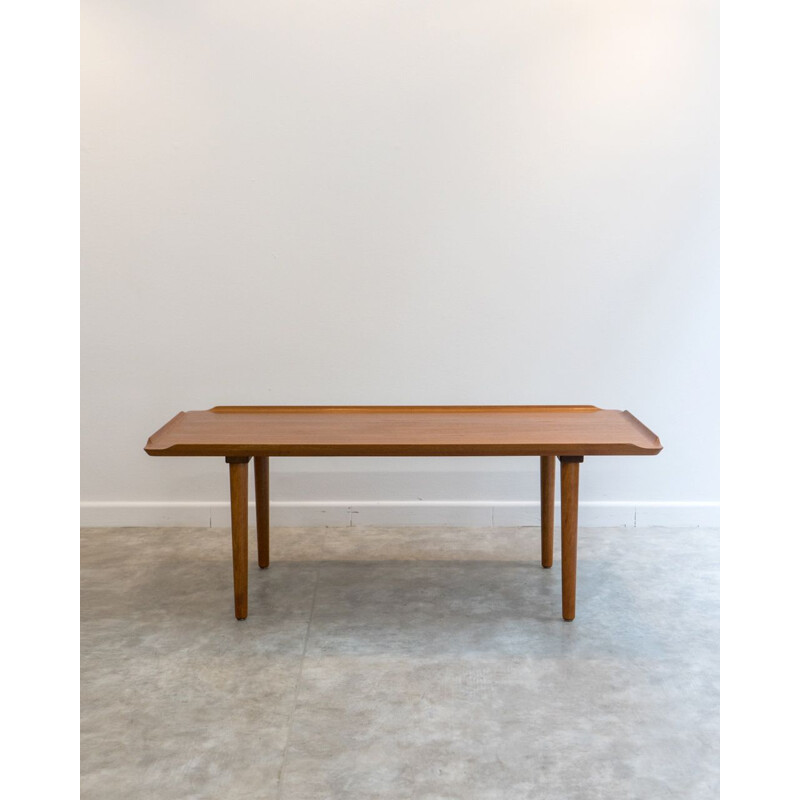 Vintage teak wood coffee table, Denmark 1960