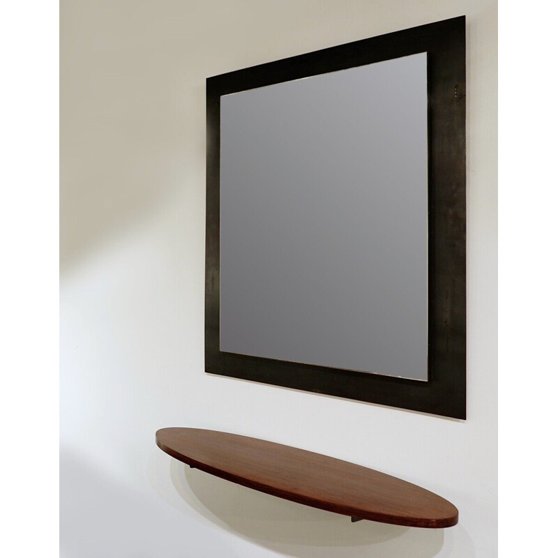 Miroir vintage en acier par Franck Robichez, France 2000