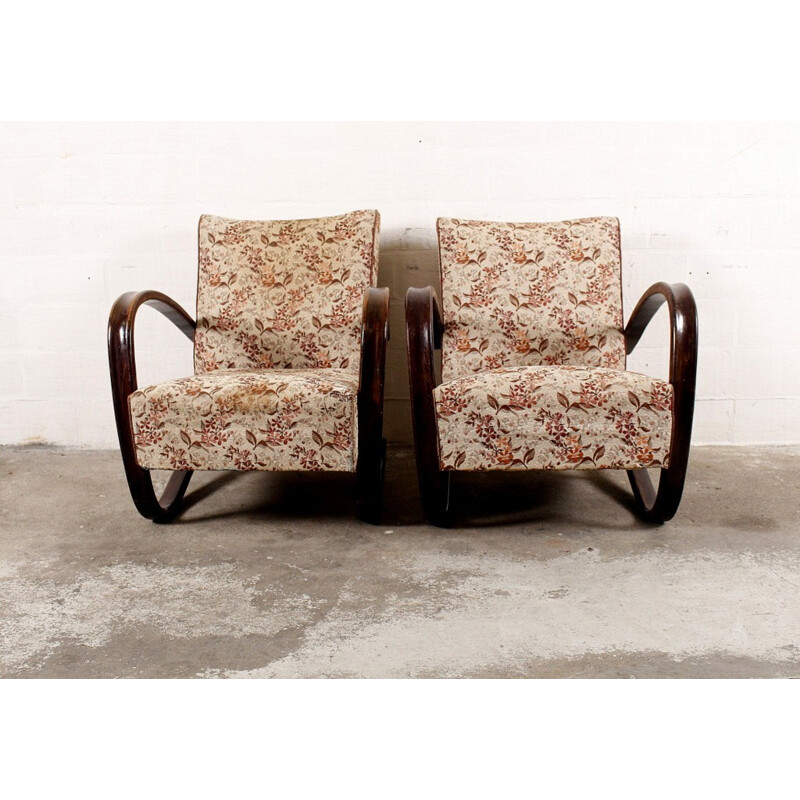 Pair of "H269" armchairs, Jindrich HALABALA - 1930s