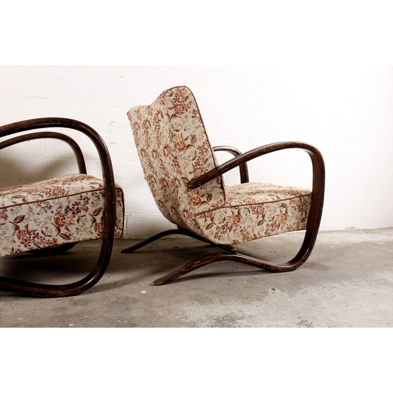 Pair of "H269" armchairs, Jindrich HALABALA - 1930s