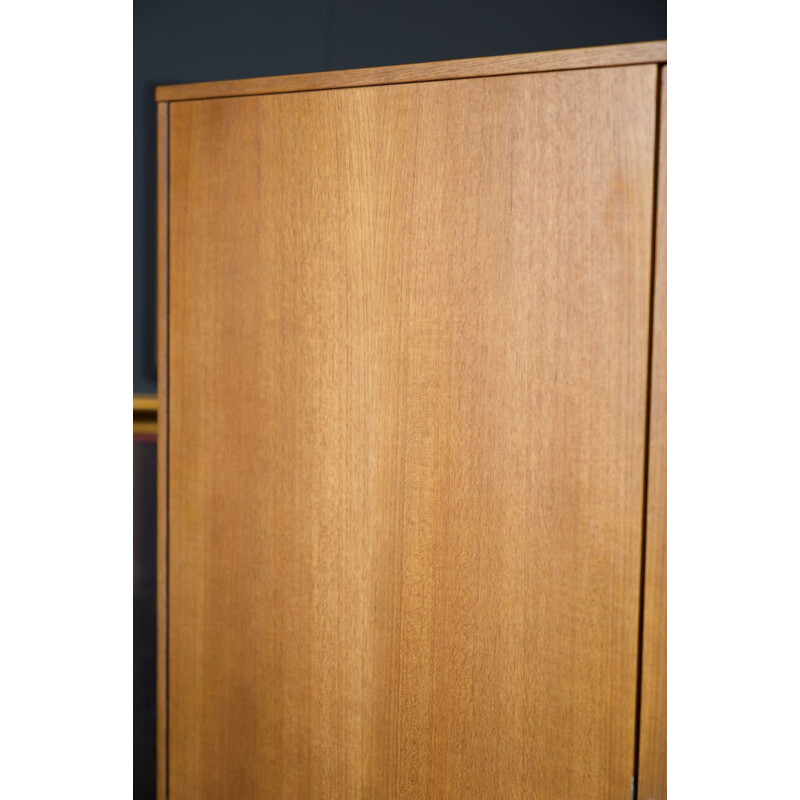 Mid century wardrobe with mirror teak veneer by Avalon