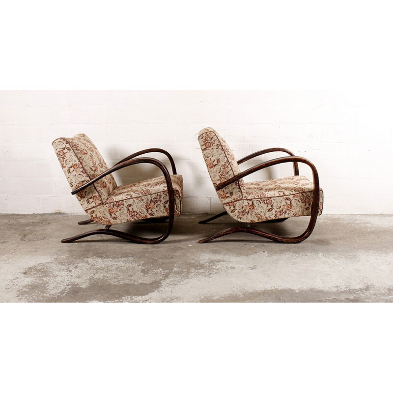 Pair of "H269" armchairs, Jindrich HALABALA - 1930s