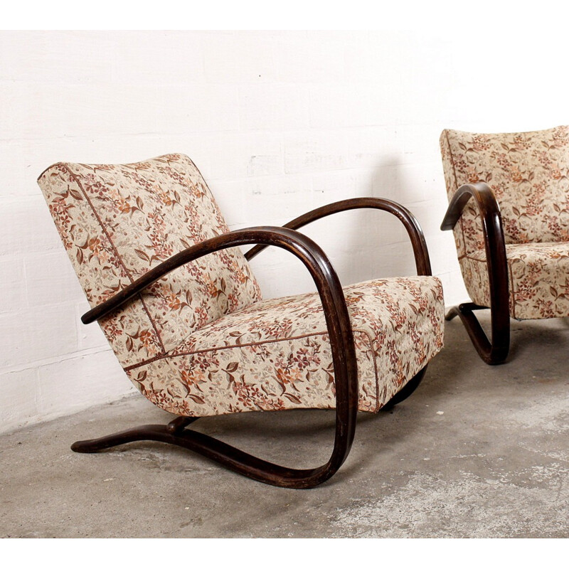 Pair of "H269" armchairs, Jindrich HALABALA - 1930s