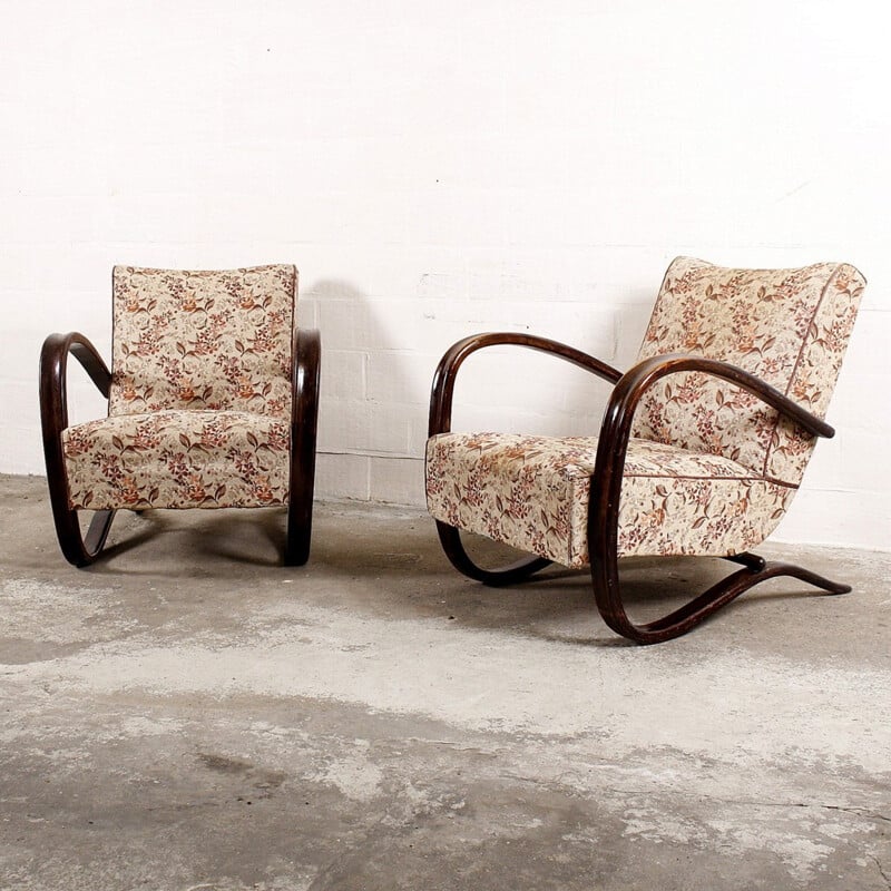 Pair of "H269" armchairs, Jindrich HALABALA - 1930s