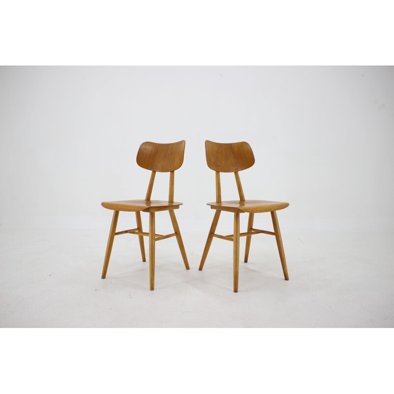 Set of 4 dining chairs vintage, Czechoslovakia 1960s