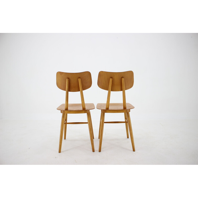 Set of 4 dining chairs vintage, Czechoslovakia 1960s