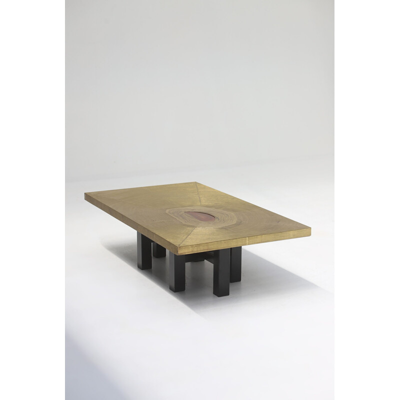 Table basse vintage avec pierre d'agate par Lova Creation, 1970