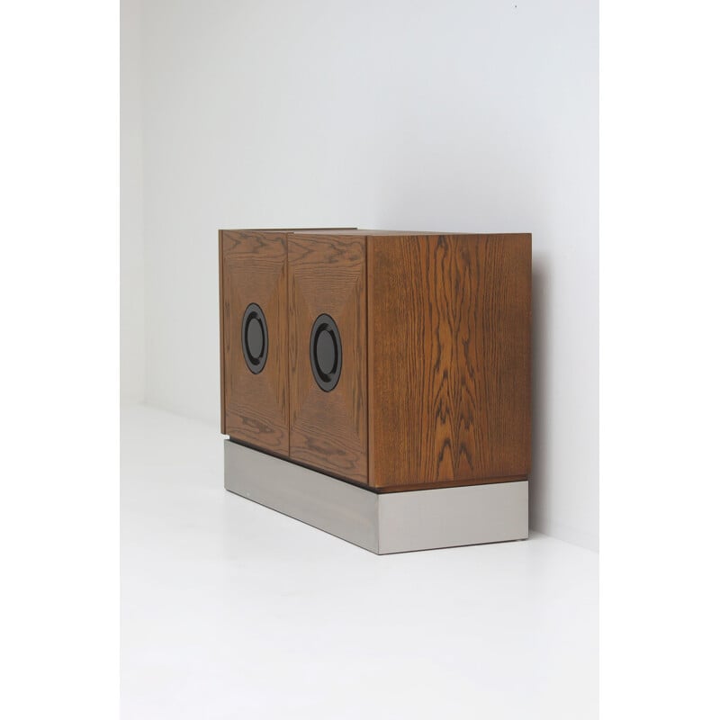 Vintage wood and metal sideboard, 1970