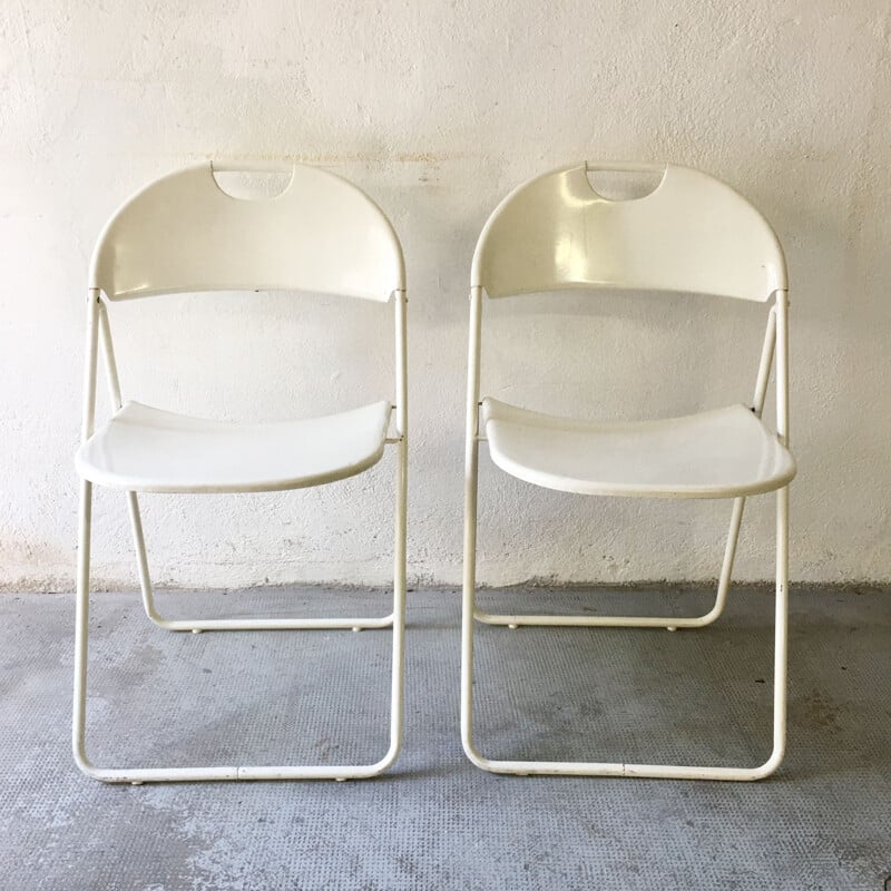Paire de chaises vintage pliantes, 1980