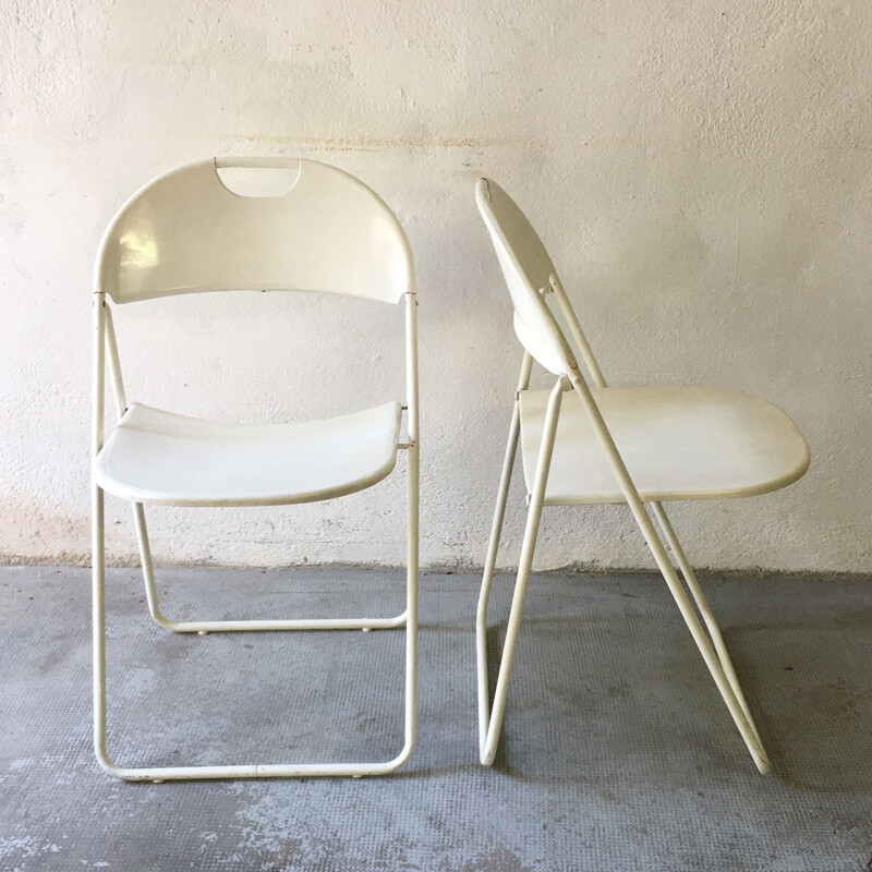 Pair of vintage folding chairs, 1980s