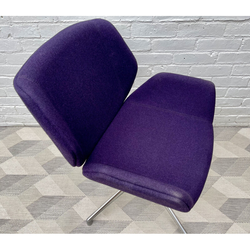Fauteuil Kruze vintage pivotante violette par Boss Design pour David Fox, 2007