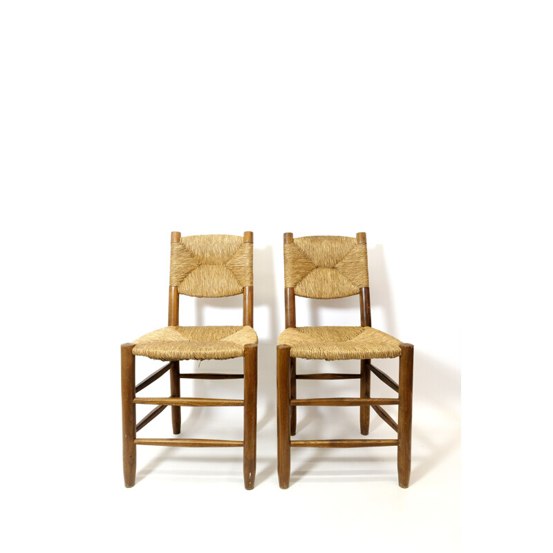 Pair of vintage chairs n 19 by Charlotte Perriand, 1939s