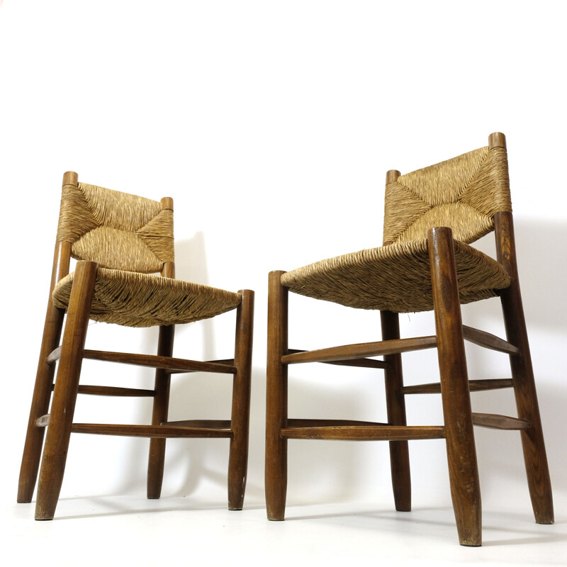Pair of vintage chairs n 19 by Charlotte Perriand, 1939s