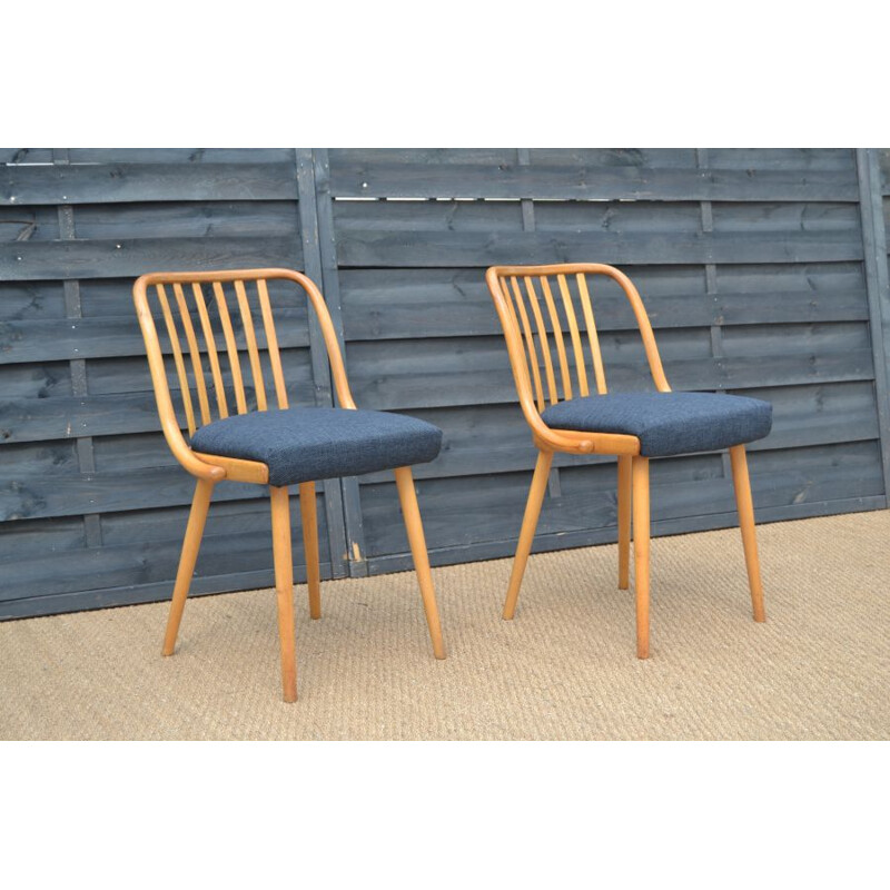 Set of 4 vintage chairs by Antonin Suman for Jitona