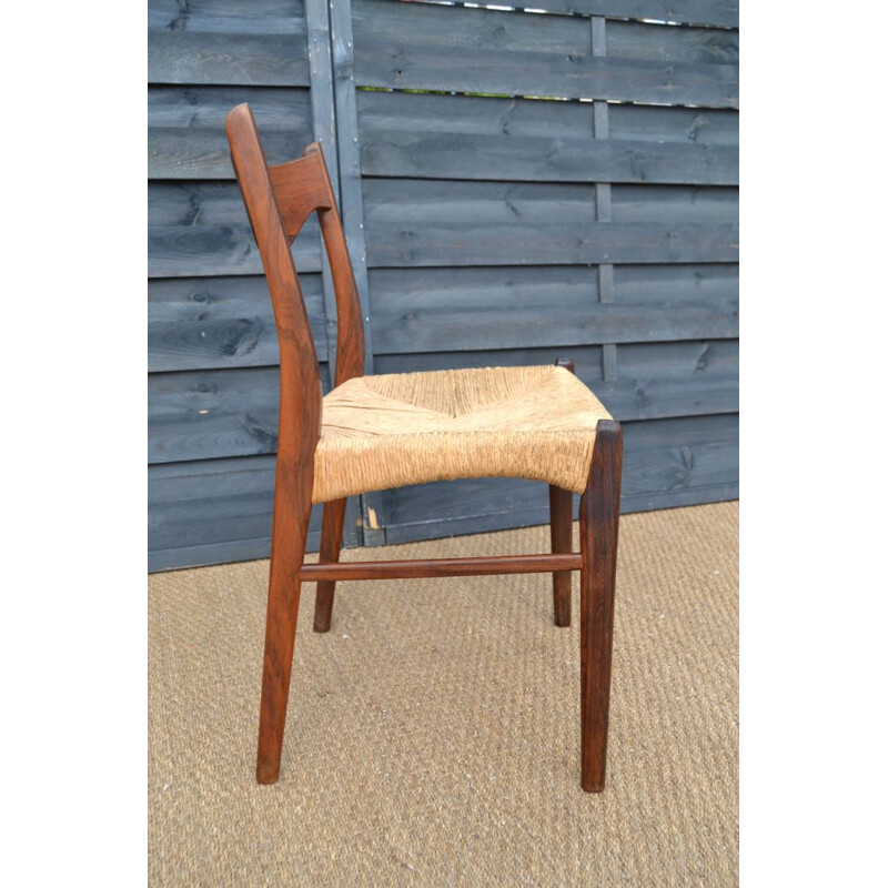 Set of 4 vintage rosewood chairs by Arne Wahl Iversen for Glyngøre Stolefabrik, Denmark