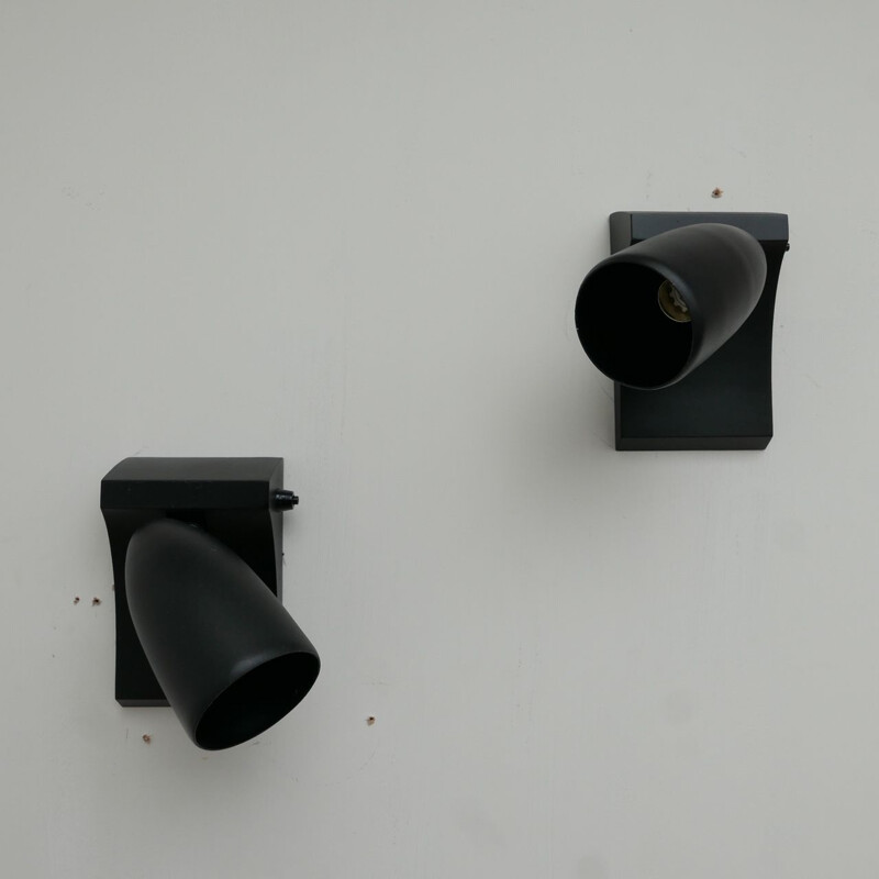 Pair of vintage adjustable wall sconces, The Netherlands 1960