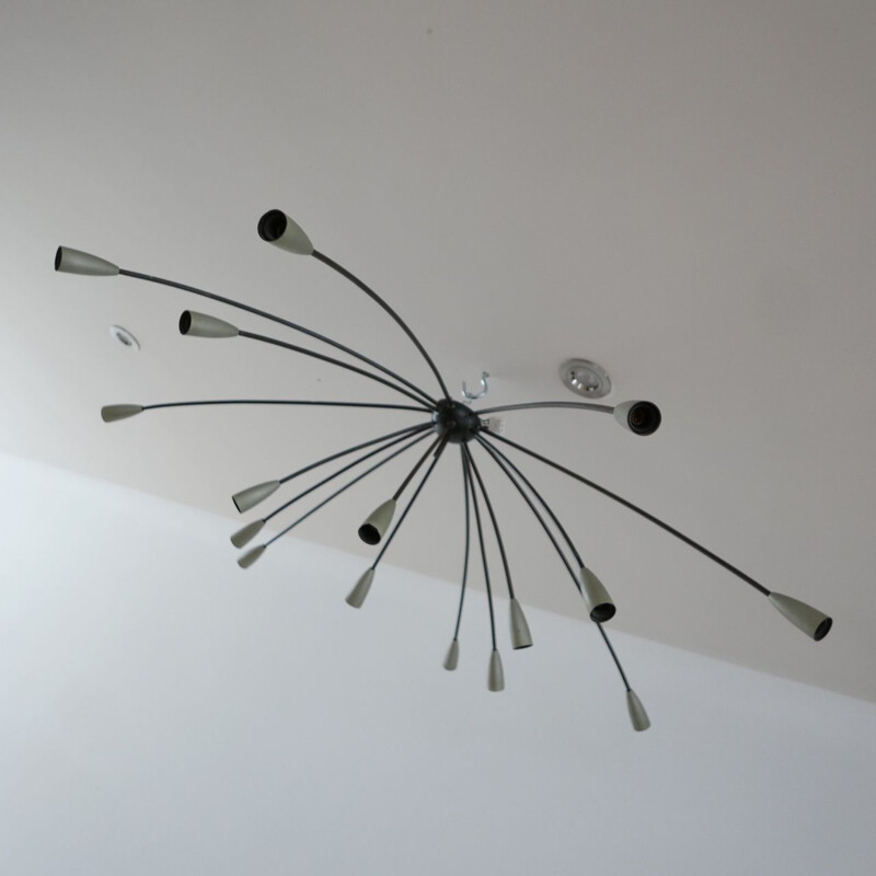 Mid-century spider or starburst ceiling light, Italy 1960s