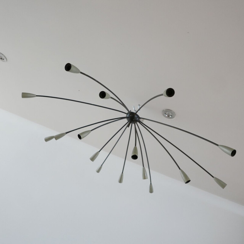 Mid-century spider or starburst ceiling light, Italy 1960s