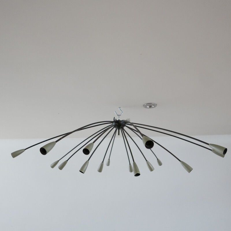Mid-century spider or starburst ceiling light, Italy 1960s