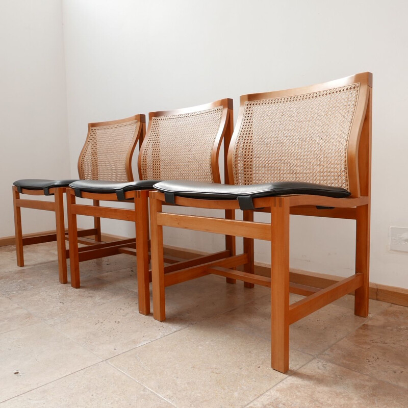 Set of 3 mid-century chairs by Rud Thygesen and Johnny Sørensen, Denmark 1970s