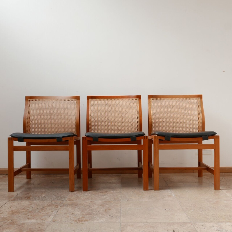 Set of 3 mid-century chairs by Rud Thygesen and Johnny Sørensen, Denmark 1970s