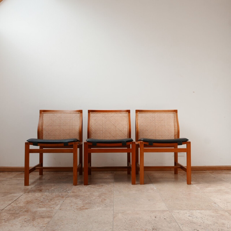 Set of 3 mid-century chairs by Rud Thygesen and Johnny Sørensen, Denmark 1970s