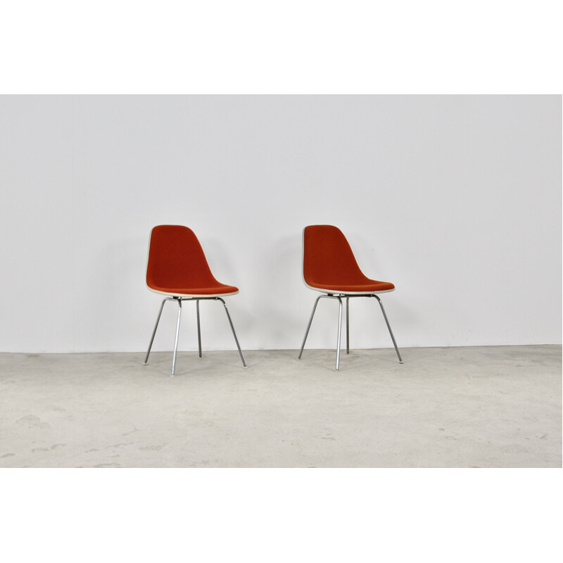 Paar vintage chromen stoelen van Charles en Ray Eames voor Herman Miller, 1960