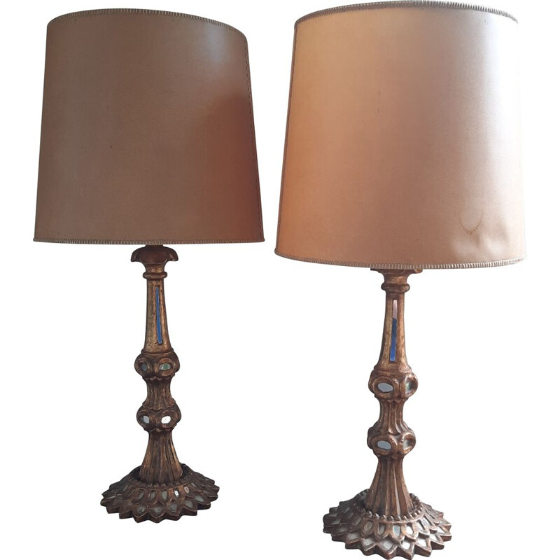 Vintage-Lampenpaar, Italien 1950