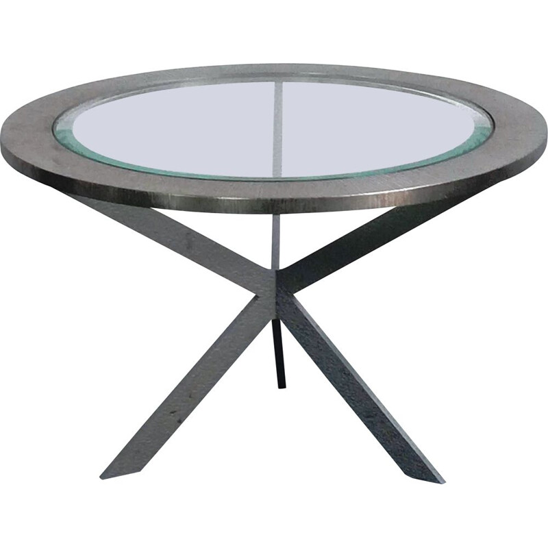 La Roche Bobois vintage glass coffee table