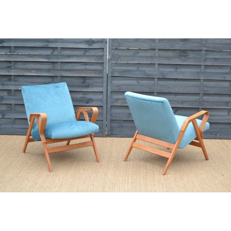 Pair of Czech armchairs by František Jirák for Tatra Nabytok, 1960s