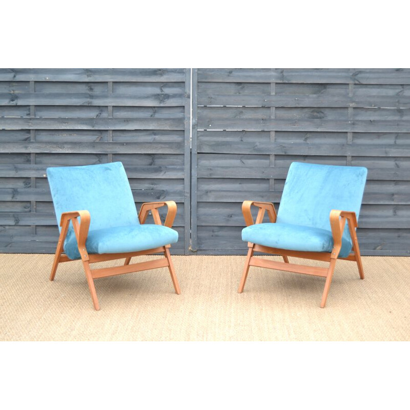 Pair of Czech armchairs by František Jirák for Tatra Nabytok, 1960s