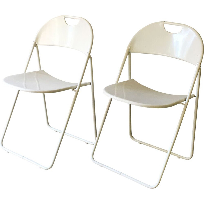 Pair of vintage folding chairs, 1980s