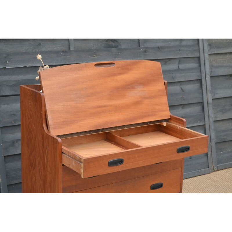 Vintage Danish teak desk, 1960s