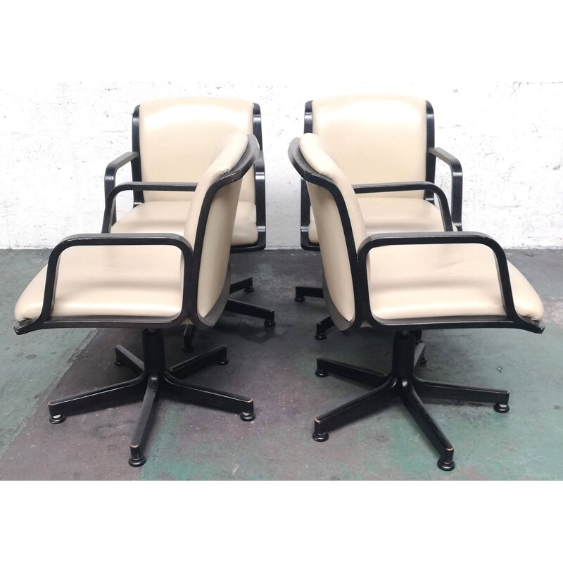 Set of 4 vintage office chairs from Comforto