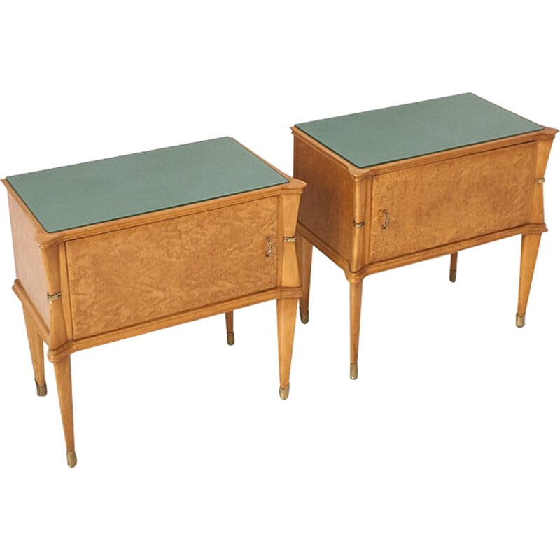 Set of 2 Italian nesting tables in wood - 1950s