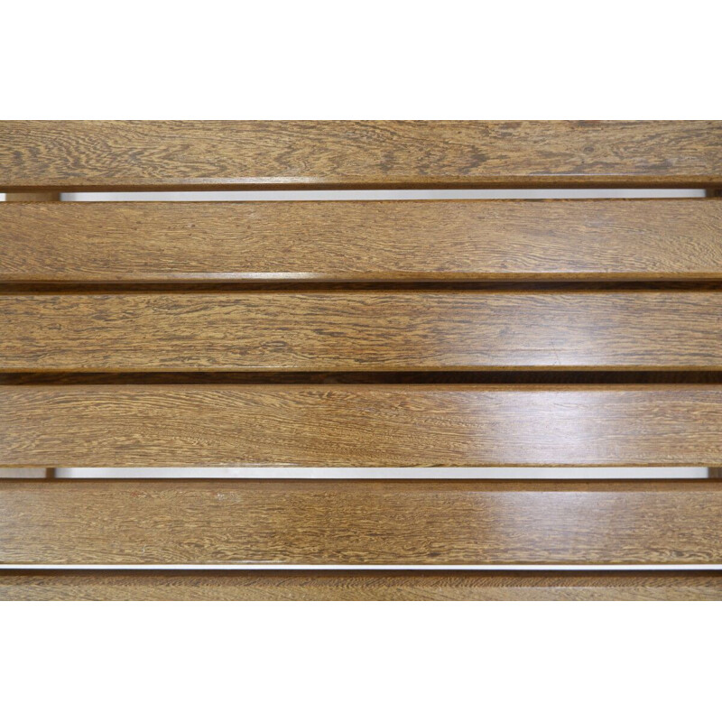 Vintage Wengé slatted bench