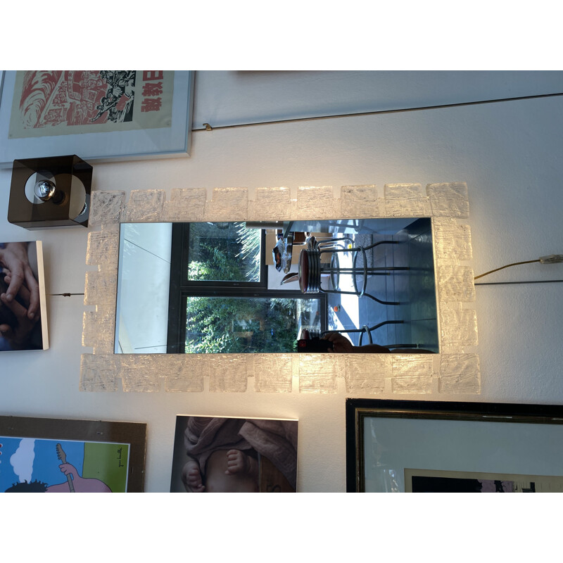 Vintage backlit mirror by Egon Hillebrand, Germany 1960s