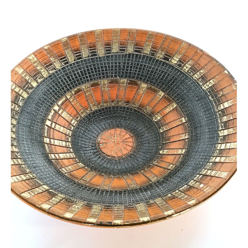 Assiette vintage par Aldo Londi pour Bitossi