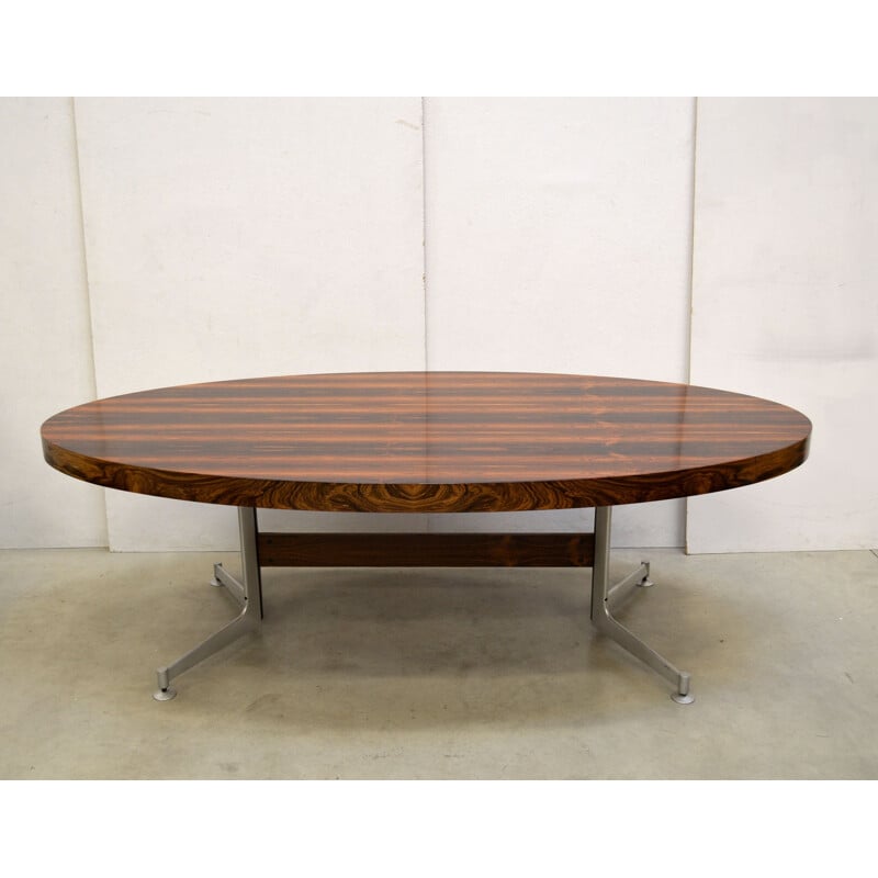 Vintage rosewood table by Preben Fabricius & Jorgen Kastholm for Kill International, 1970s