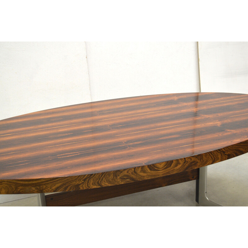 Vintage rosewood table by Preben Fabricius & Jorgen Kastholm for Kill International, 1970s