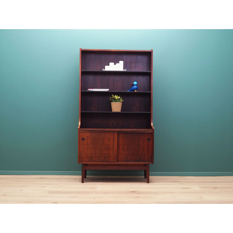 Vintage rosewood bookcase by Johannes Sorth for Bornholm, Denmark 1960s