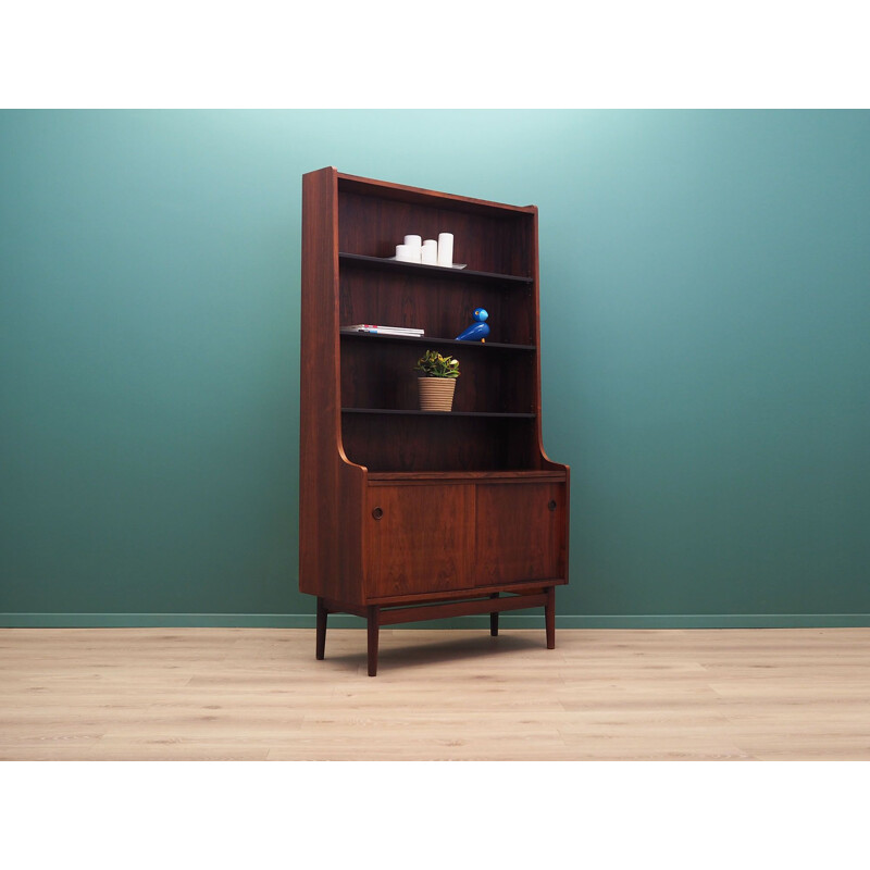 Vintage rosewood bookcase by Johannes Sorth for Bornholm, Denmark 1960s