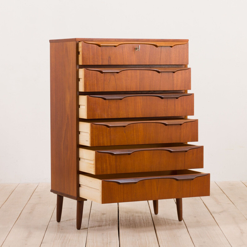Chest of drawers in teak vintage modern dresser by Klaus Okholm
