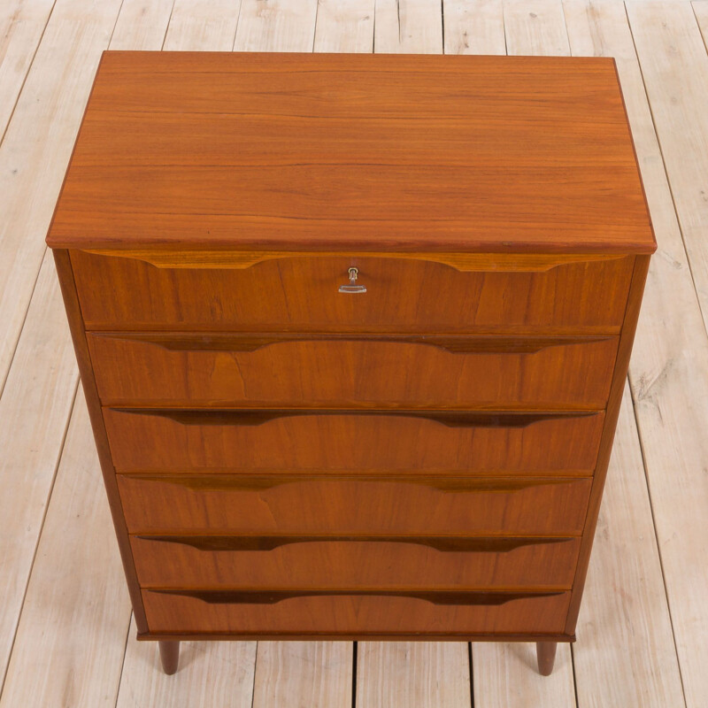 Chest of drawers in teak vintage modern dresser by Klaus Okholm