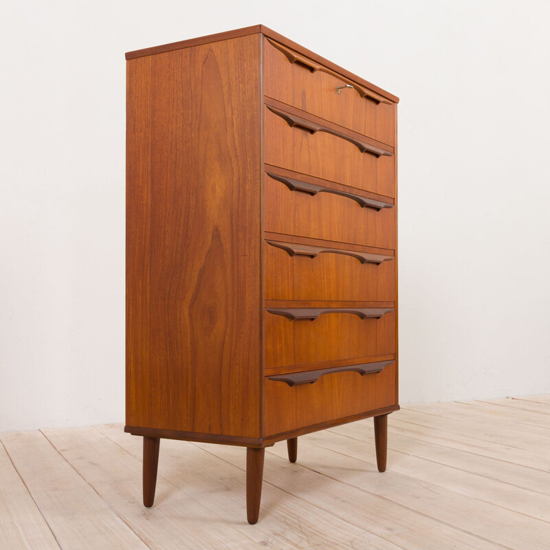 Chest of drawers in teak vintage modern dresser by Klaus Okholm