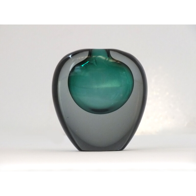 Vase en verre Summerged vintage par Da Ros Antonio pour Cenedese, 1960