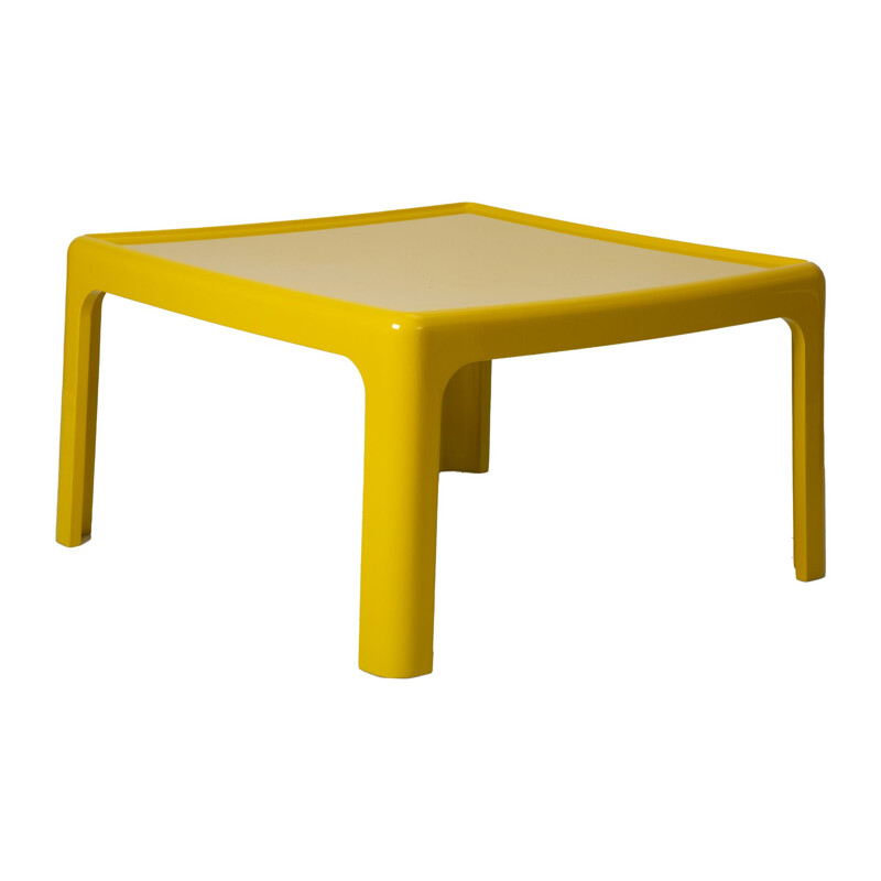 Vintage yellow coffee table by Peter Ghyczy for Horn Collection